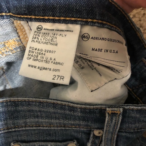 AG stilt roll up distressed denim size 27 - Picture 4 of 4